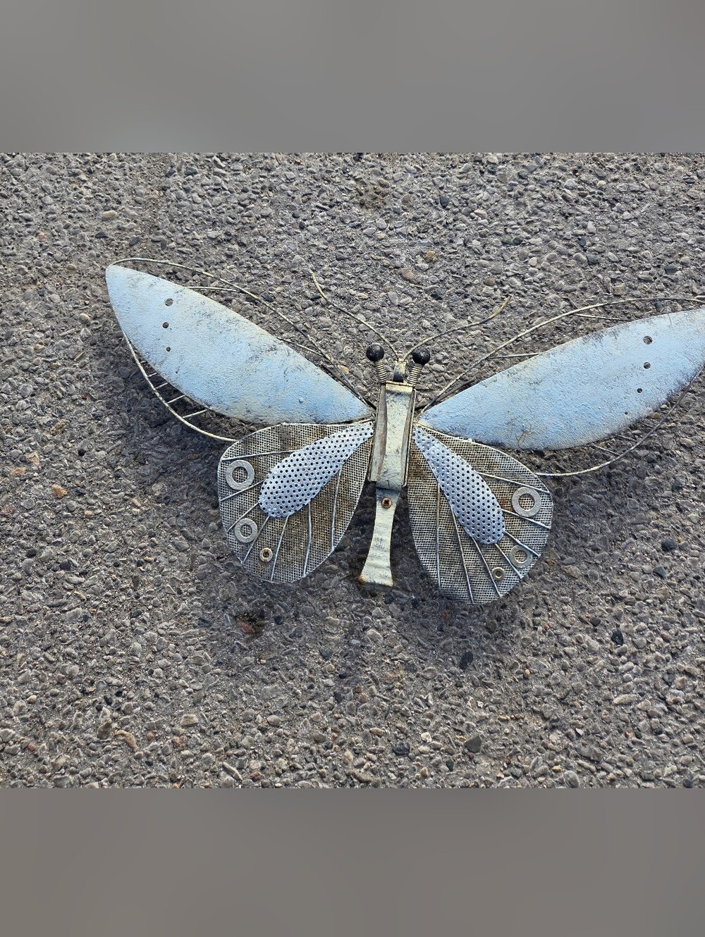 Large 22" Industrial Scrap Metal Butterfly - Handcrafted Upcycled Wall Art